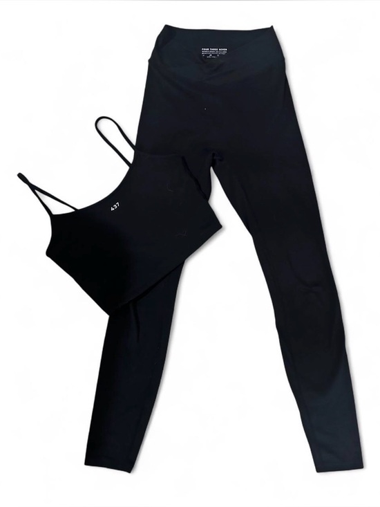 437 Pants - 437 Black Cropped Tank & v Waist Legging Set